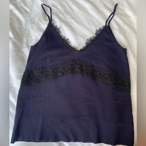 ZARA Knit Tank with lace